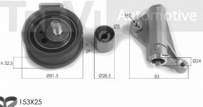 TREVI AUTOMOTIVE kd1277 -  Комплект ремня ГРМ
